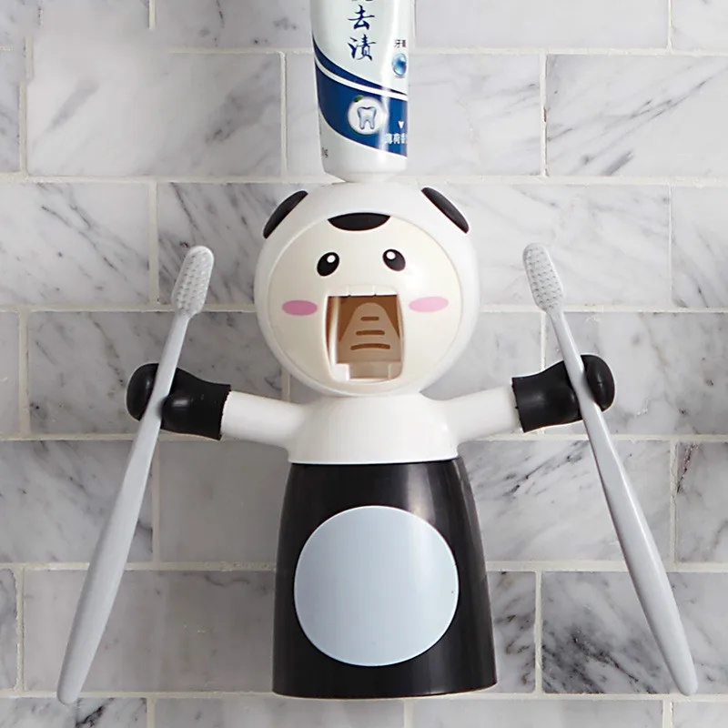 

Holder Bathroom products Wall Mount Rack Bath set Toothpaste Squeezers Automatic Toothpaste Dispenser Toothbrush Holder Wall