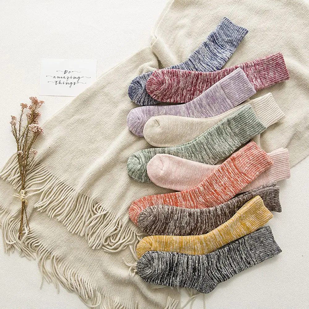 

1Pair Cotton Socks Women Autumn Winter Casual Thick Knitted Funny Fashion for Girl Christmas Gift Character Cartoon Female Cute
