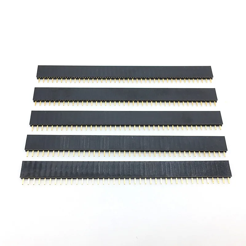 10 шт. 1X40 PIN Однорядный прямой штыревой разъем 2,54 мм шаг полосы разъем 40 P 40PIN 40 PIN для PCB Arduino
