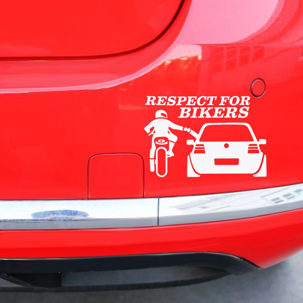 20*13cm New Window Waterproof Funny Car Sticker RESPECT FOR BIKERS Vinyl Decals 20*13cm New Window Waterproof Funny Car Sticker RESPECT FOR BIKERS Vinyl Decals
