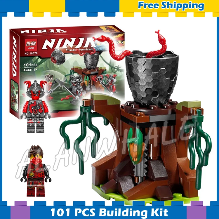 

101pcs Ninja The Vermillion Attack Egg Kai Rivett Slackjaw 10578 DIY Model Building Blocks Children Sets Compatible With Lego