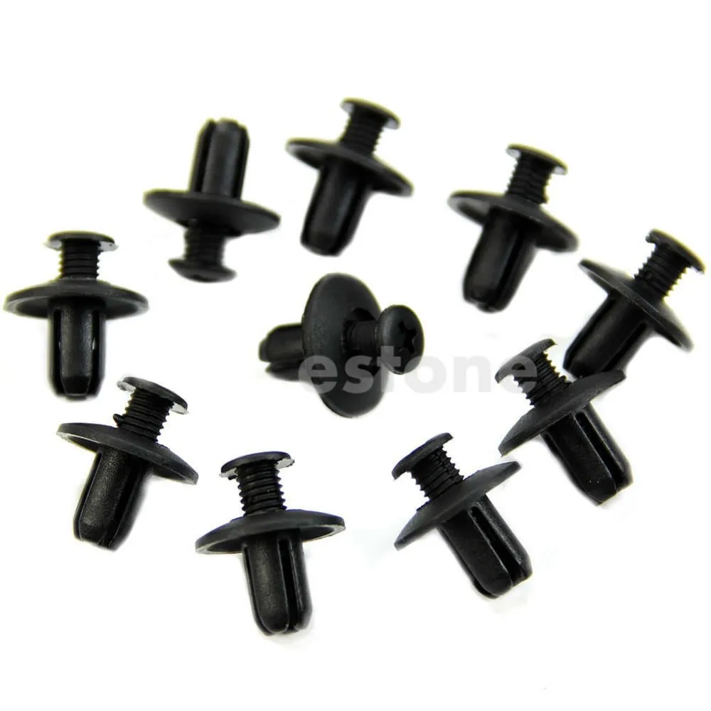 

New 8mm Car Hole Dia Plastic Rivets Fastener Fender Bumper Push Pin Clips 20pcs