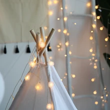 8 м 50 светодиодный шарик пушистый снежный шар Edelweiss Рождественская струнная лампа наружная Свадебная Декоративная гирлянда декоративные огни Ночная лампа