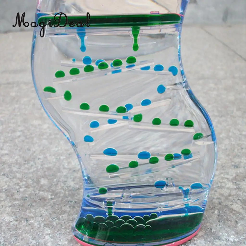 Novelty Floating Color Mix Oil Liquid Bubbler Motion Timer Hour Glass Home Office Desk Decoration Friends Gift Random Color