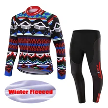 Wolfkei Горячее предложение Зимние теплоизолирующего флиса Велосипеды Джерси+ длинные колготки комплект/горный велосипед одежда Наборы Ropa Ciclismo мужчины/женщин# WK2545