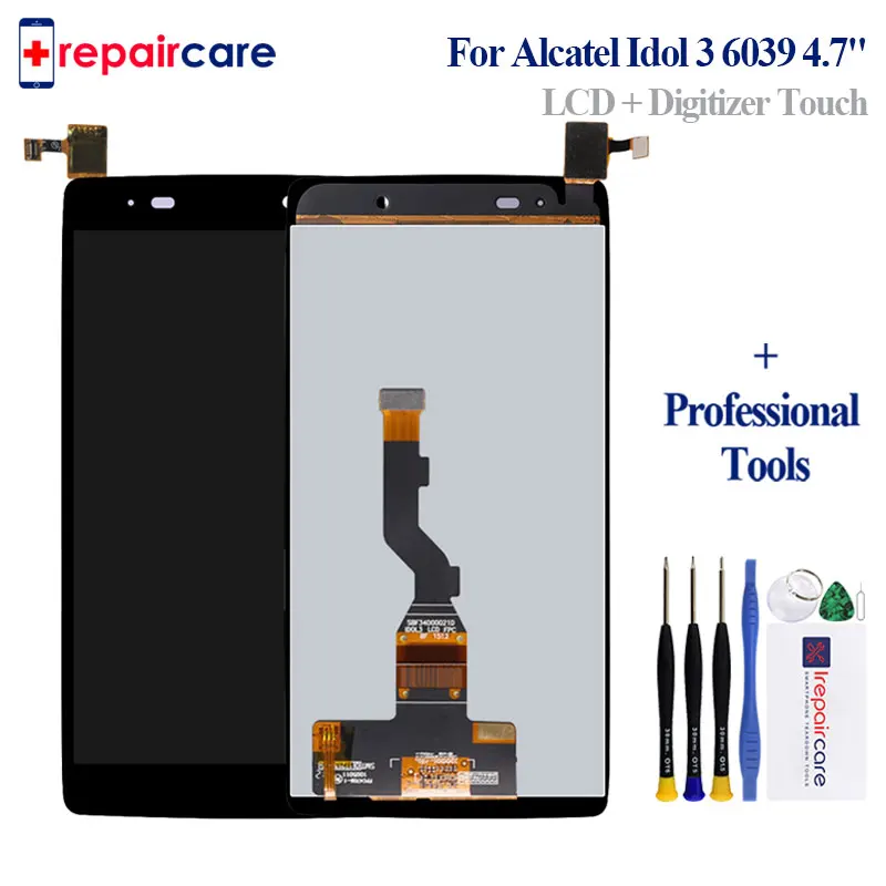 ЖК-дисплей с диагональю 4 7 дюйма и фотоэлементами для Alcatel One Touch Idol 3 LTE 6039 6039A 6039K 6039Y