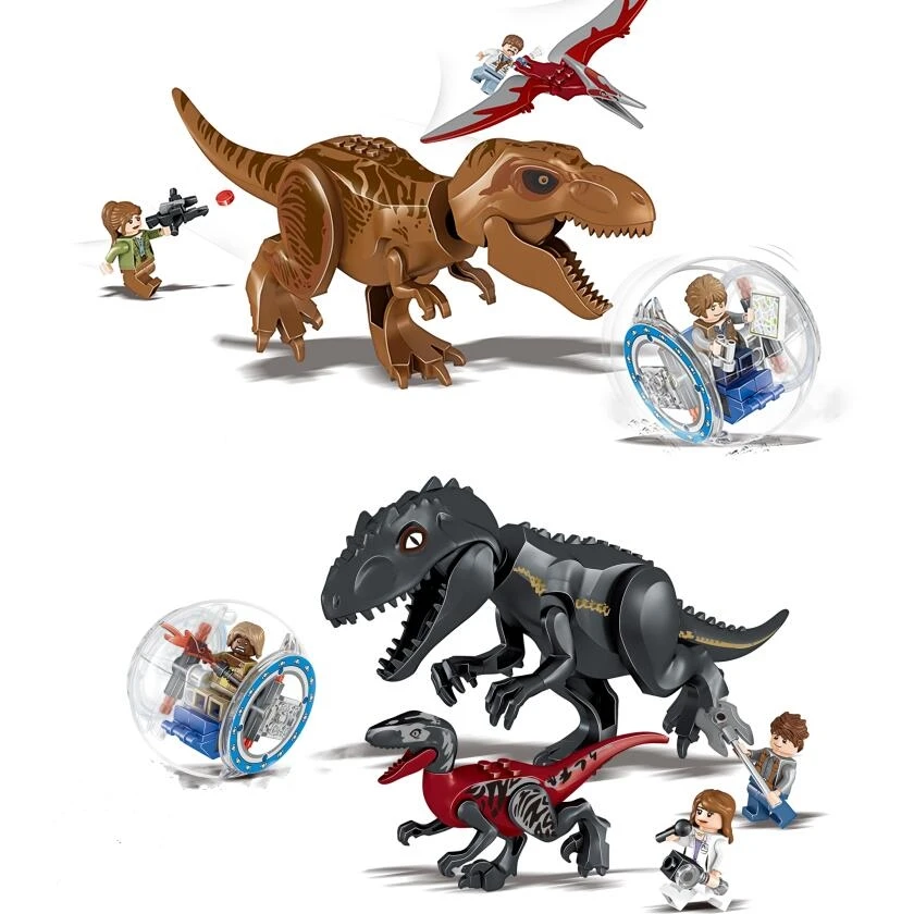 

Jurassic World 2 Indominus Rex Tyrannosaurs T-Rex Building Blocks toys Dinosaur Bricks Children Gift Toys