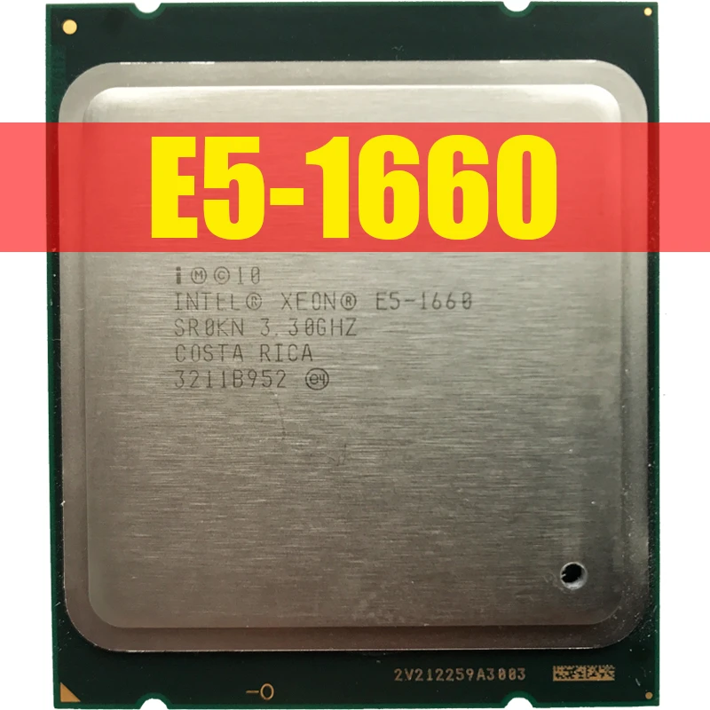 laptop processor Intel Xeon E5-1660 E5 1660 SR0KN 3.3GHz 6 Core 15Mb Cache Socket 2011 CPU Processor Stronger than E5 1650 cpu socket