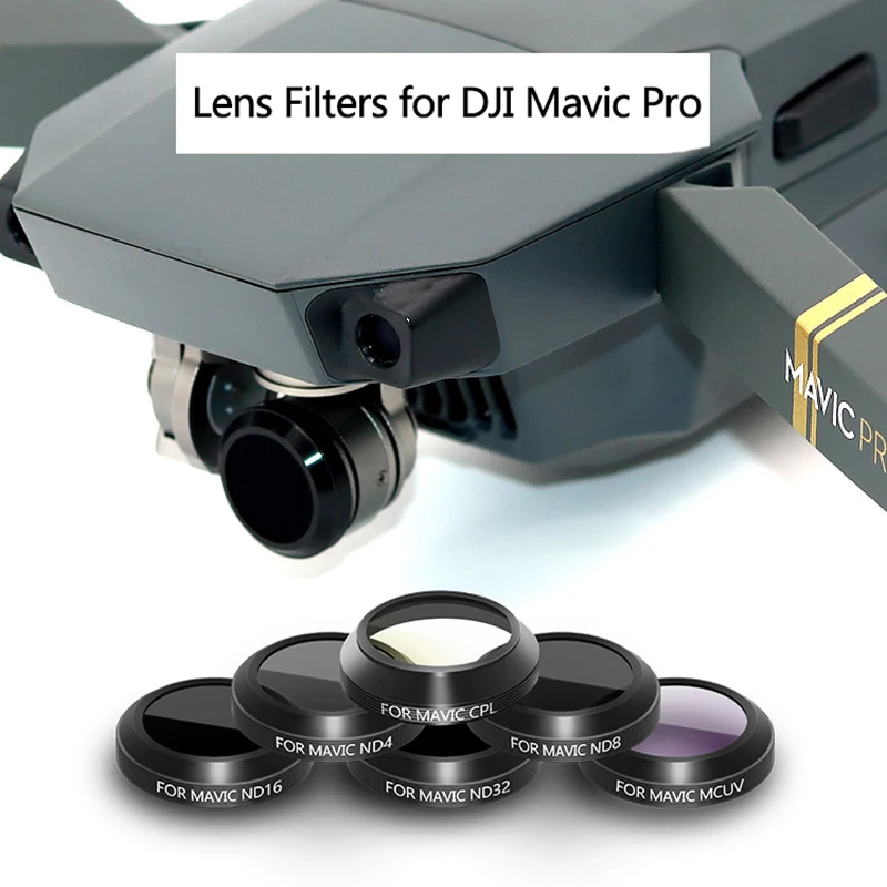 

Multi-coated Lens Filter Kit for DJI Mavic Pro Platinum Drone Quadcopter UV CPL ND4 ND8 ND16 ND32 Filters Accessoires