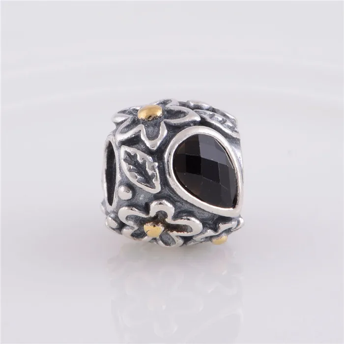 

Gold color Flower and Leaf Thread Bead 925 Sterling Silver DIY Craft Beads Jewelry Accessories Fits European Brand Bracelets