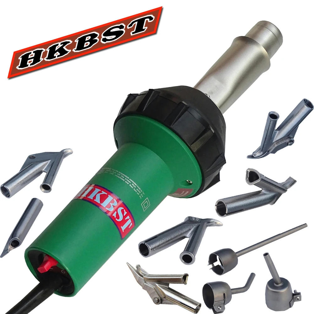 HKBST 230V/110V 1600W hot air plastic welder heat gun welding kits for PP/PE/PVC/HDPE/PPR water