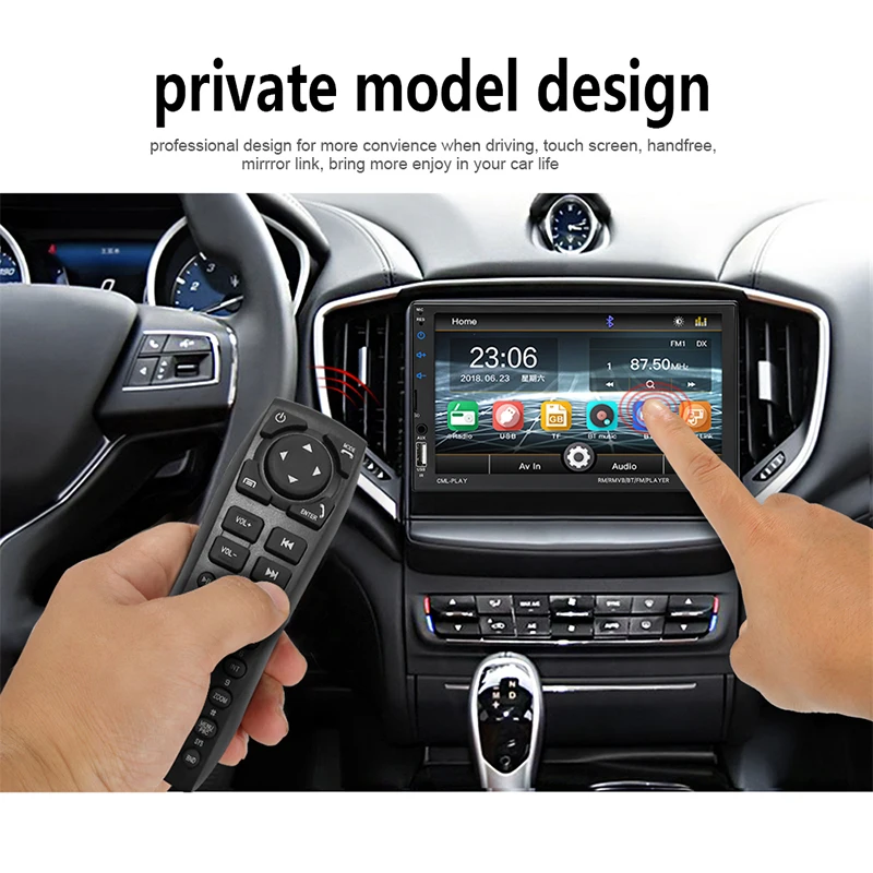 Cemichen автомобильное радио Bluetooth 7 &quotсенсорный экран BT Hands free AUX USB FM Авто Аудио