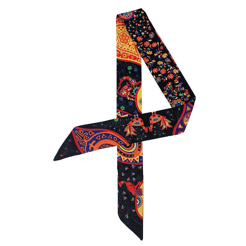 

Skinny Long Scarf Women Print Neckerchief Tie Female Ribbon Bag Handle Scarves Accessories Fashion Hair Scarfs for Lady