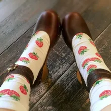 Платье принцессы; Милые гетры Лолита японский прекрасный клубничное, хлопок, кружево из чесаного хлопка Носки DW11