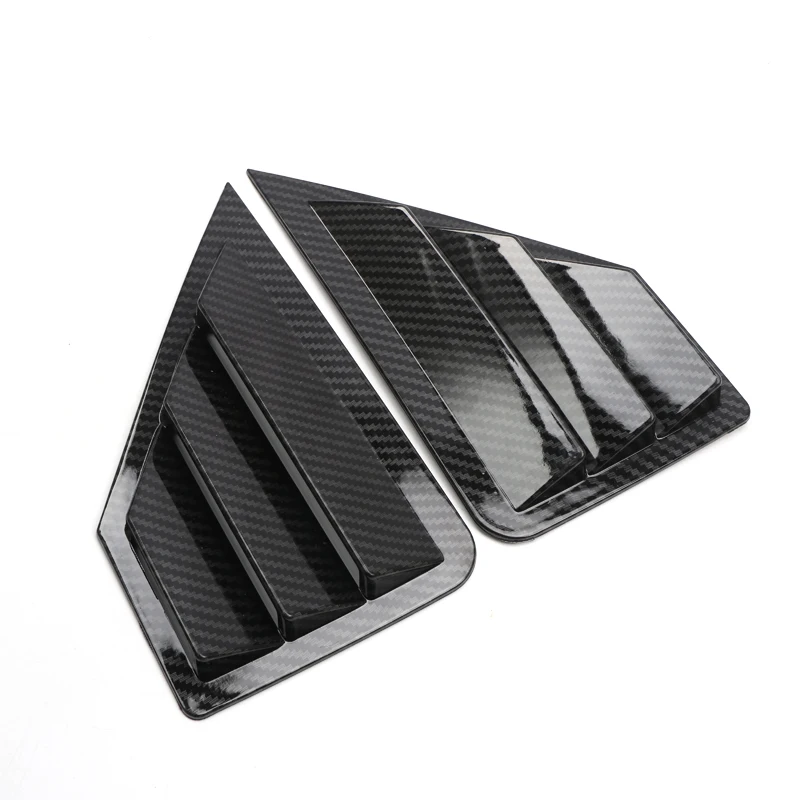 For Toyota C-HR 2016-2019 Carbon Fiber Rear Window Louvers Shutters Cover Trim