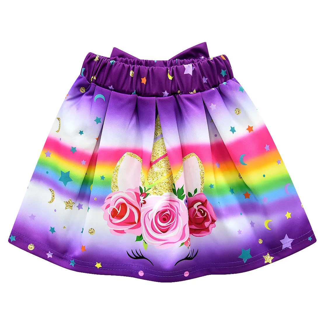 3-10Y Cute Girls Summer Clothing Kid T-shirt Tops+Short skirt 2pcs Outfits Kids Fashion Clothes toddler girl unicorn clothes