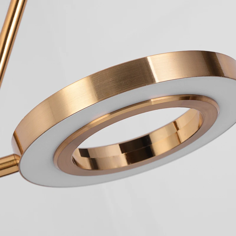  Novelty Aluminum Rings Shine Led Pendant Lights Bedroom Lamp Bedside Lamp Dining Room Pendant Lamp  - 32963450808