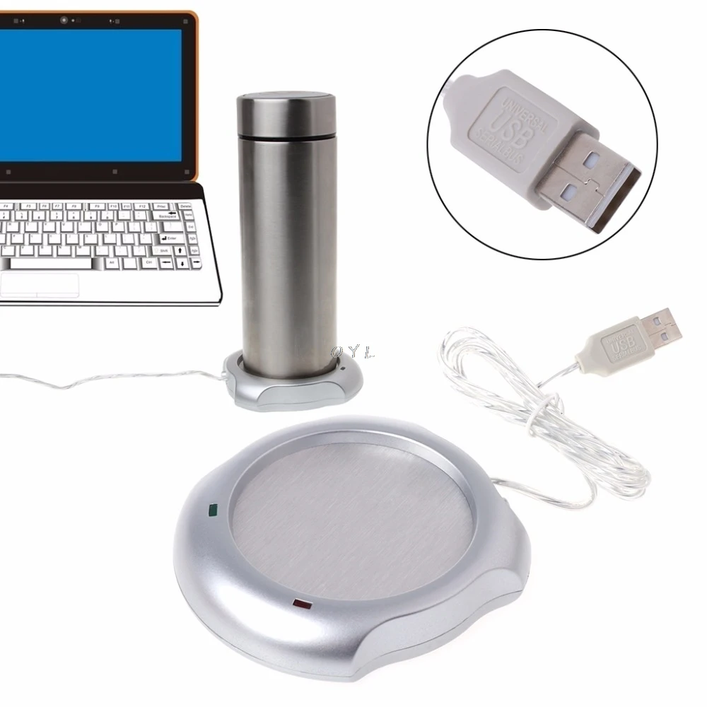 Мини USB электрическая чашка для напитков подогревающая пластина офисного и