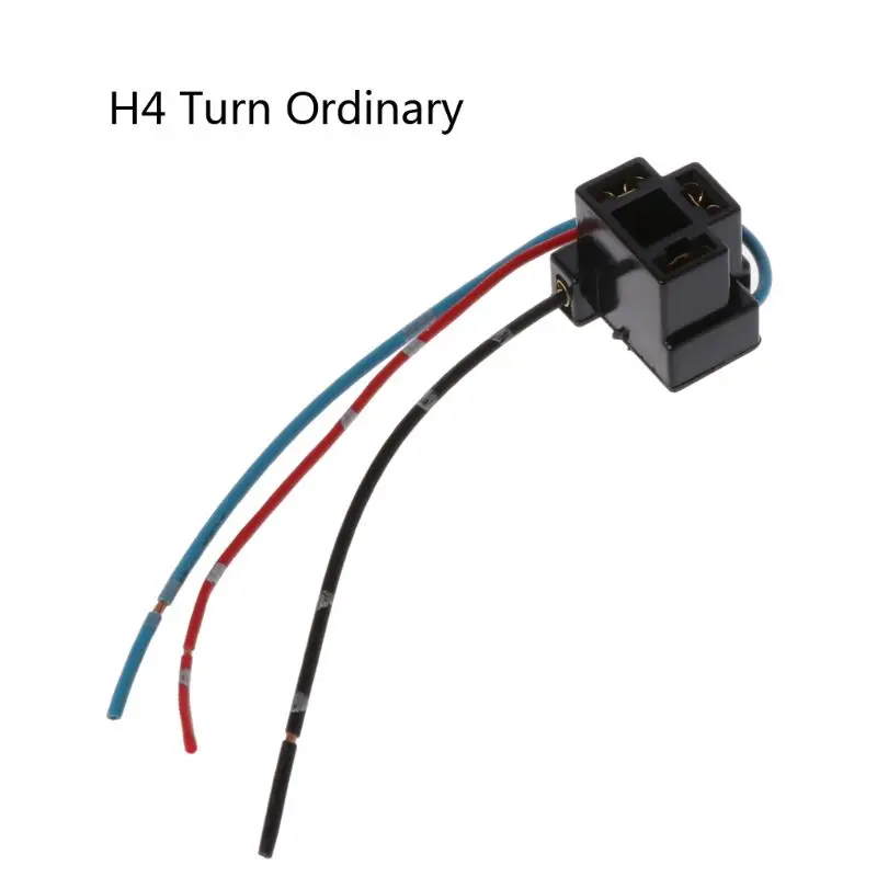 

H4 Car Halogen Bulb Socket Power ABS&metal Material Adapter Plug Connector Wiring Harness