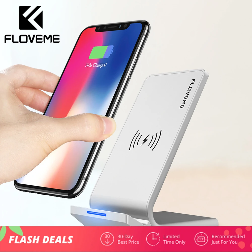 FLOVEME Universal Qi Wireless Charger For iPhone X XS XR 10W Fast Charger USB Wireless Charging For Samsung Galaxy S8 S9 Note 8