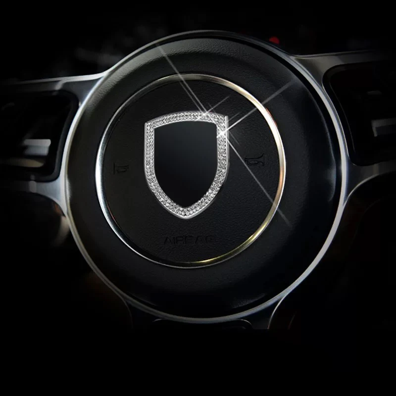 Car Styling Steering Wheel Diamond Alloy Rhinestone Inlay Decoration