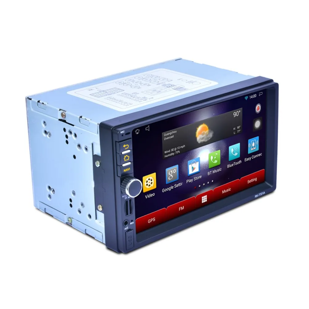 

Professional 7 Inch HD 1024*600 Capacitive Screen 7 Colorful Light Function Car DVD MP3 Player Android 5.1.1 RK-7721A