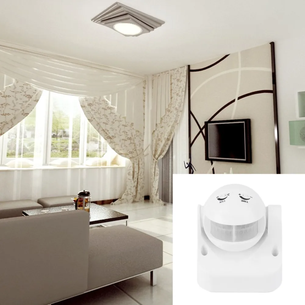 

1PC Energy-Saving 180 Degrees Sensing Switch Outdoor Security PIR Infrared Motion Movement Sensor Detector Switch