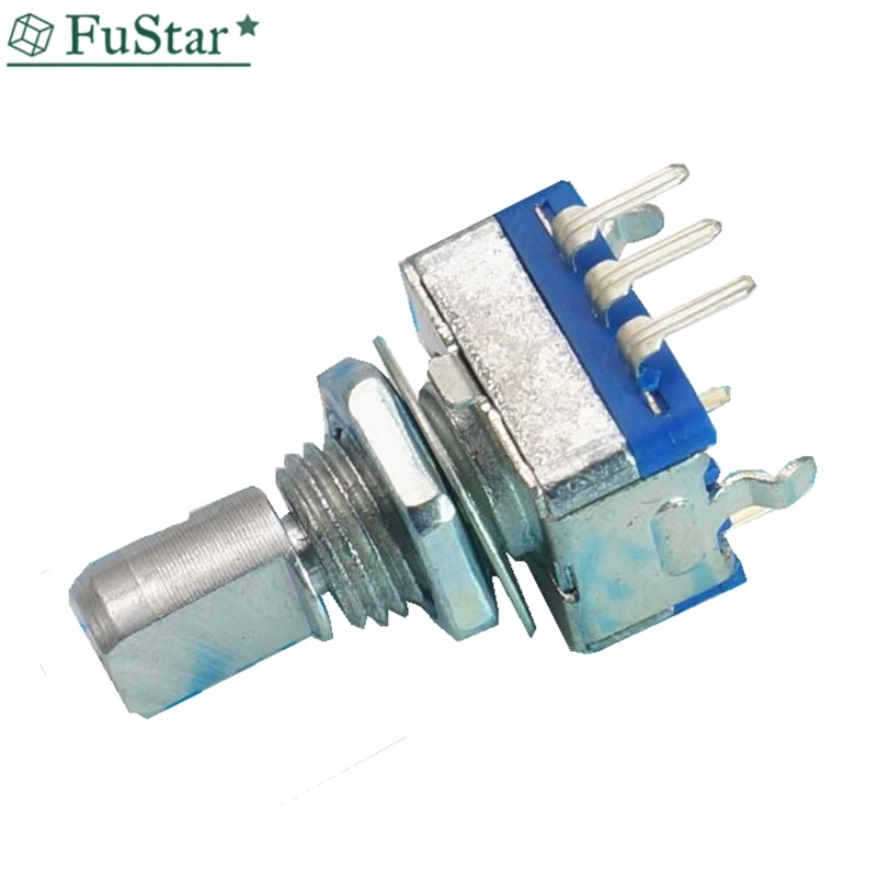 

5pcs/lot Half Shaft Handle 15mm Rotary Encoder Coding Switch / EC11 / Digital Potentiometer With Switch 5 Pin Encoder Switch