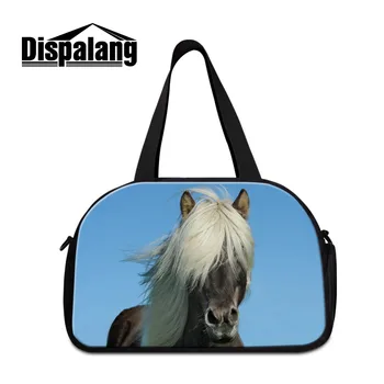

Dispalang Men Travel Bags Carry on Luggage Bags Horse Animal Print Women Duffel Bag Travel Tote Large Weekend Bag Overnight