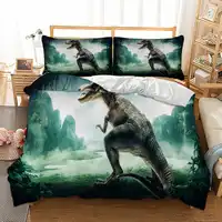 Cilected 3D Design Dragon Printing Duvet Cover Sets Cartoon Animal Dragon Bedding Set Queen Size Kid Boys Bedclothes