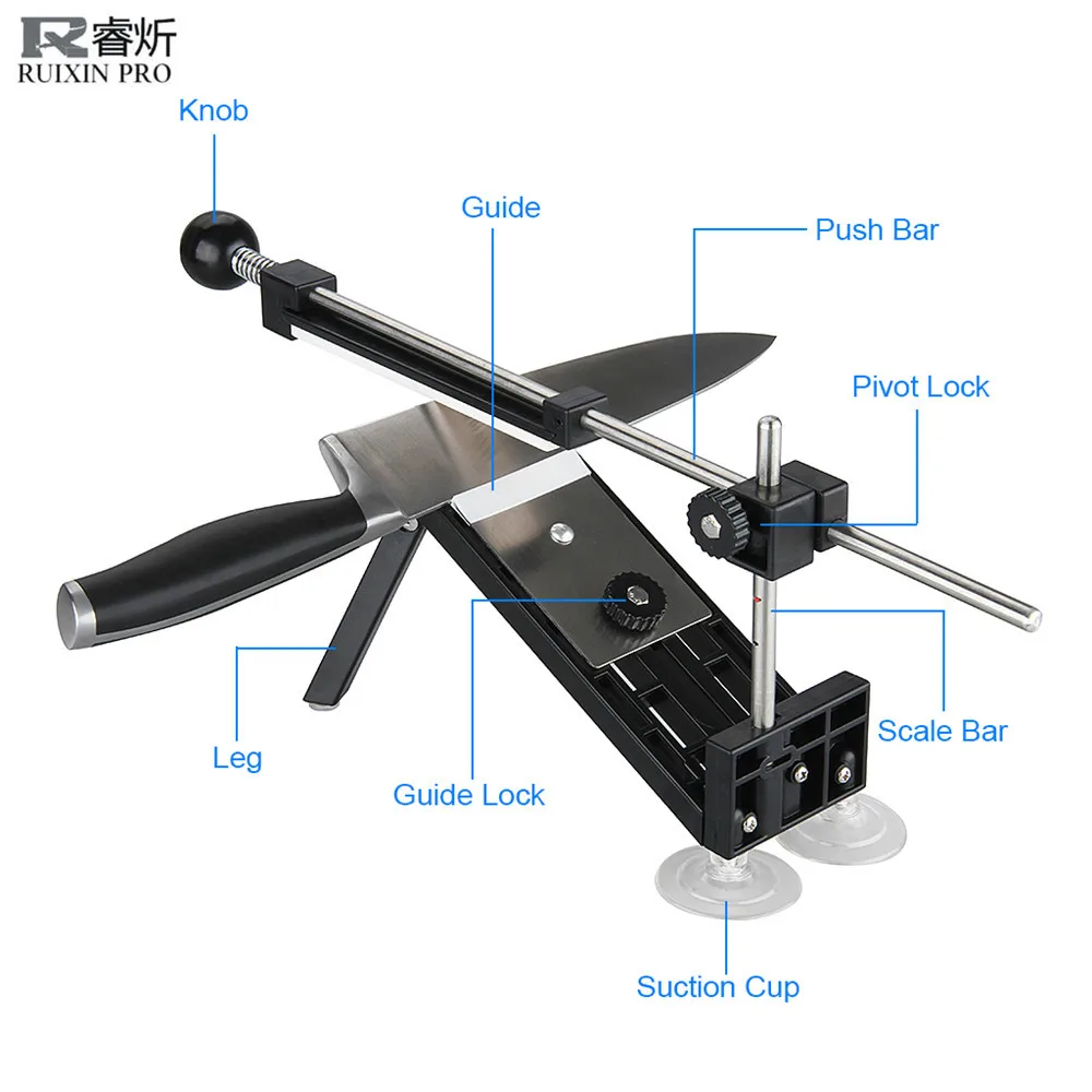 Ruixin Pro точилка для ножей Обновленная профессиональная система Точилки для кухонных ножей 4 шт. точильные камни Apex Edge Pro с присосками