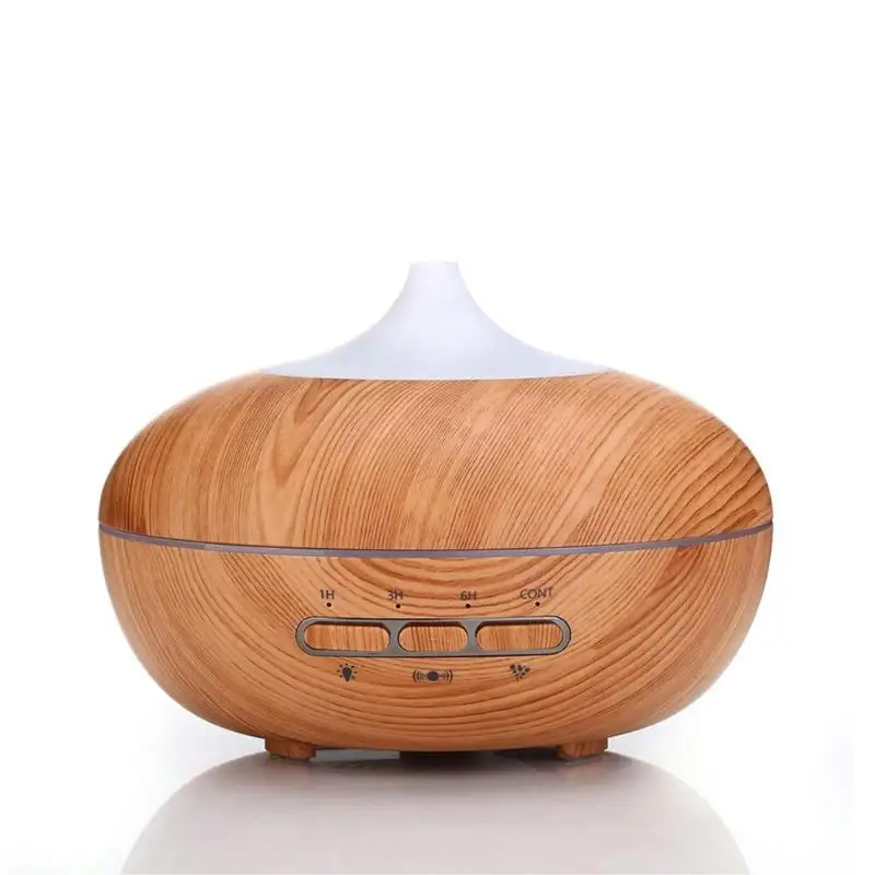 

300ml Wood Grain LED Electric Ultrasonic Humidifier Aroma Essential Oil Diffuser Office Home Mist Maker US Plug