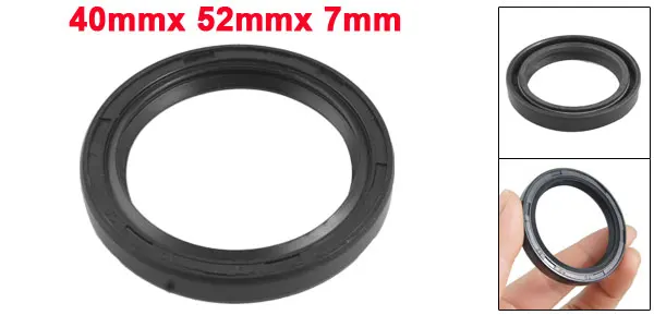 UXCELL черная двойная кромка с резиновым покрытием смазочное масло Уплотнение Tc 40X52X7 мм