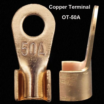 

20pcs High Quality Standard Copper Wiring Terminals OT-50A Suit 4-10mm2 Wire Diameter