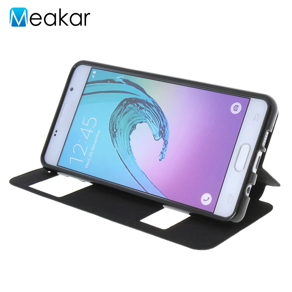 Двойные окно из искусственной кожи 5.2For samsung Galaxy A5 2016 чехол для A510 A510F задней панели