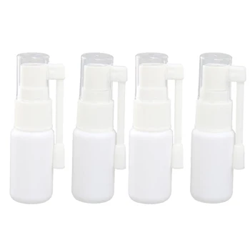 

4Pcs Nasal Throat Plastic Spray Bottle Empty Perfume Mouthwash 30ML