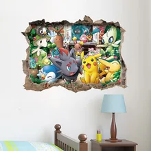 Popular Pokemon Vaya Animales Firebird Salir de Pared de Vinilo Pegatinas de Dibujos Animados 3D Tatuajes De Nursery Niños Habitación 4 Diseños