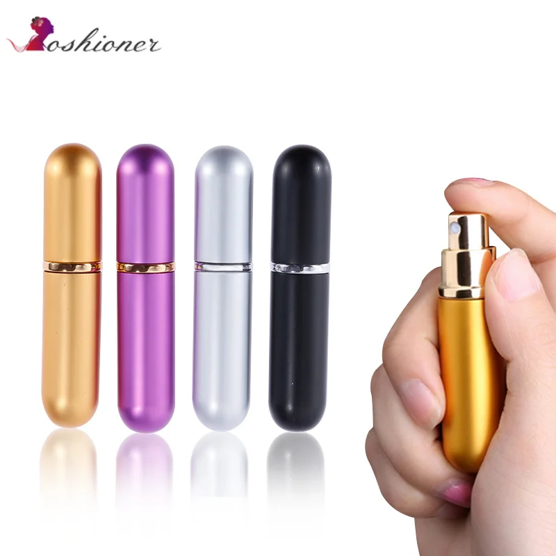 

Portable Travel 5ml Container Aluminum Refillable Perfume Spray Bottle With Empty Cosmetic Containers Perfume Bottle