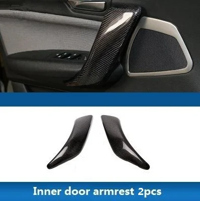 Углеродного волокна интерьер приборной панели планки для BMW 2 серии F22 F23 220 228 M235 четыре двери стиль 9 шт./компл - Название цвета: Inner door armrest 2