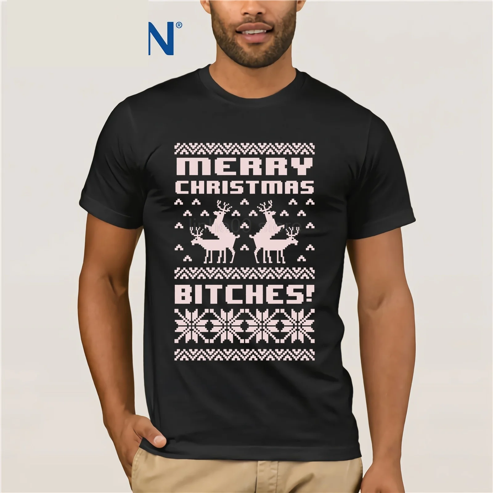 Merry Christmas Bitches Sweatshirt Xmas Ugly Sweater Humping Reindeer Funny