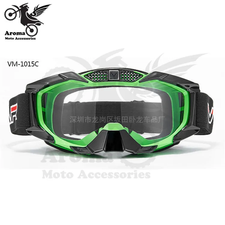 Профессиональные прозрачные линзы, лыжные очки, защита для глаз, цветная наклейка, для езды на мотоцикле, запчасти для улицы, защита от ветра, для спорта, катания на лыжах, очки для гонок, moto rcycle, goggle для husqvarna KTM, dirt pit bike goggles, moto cross, аксессуары - Цвет: Зеленый