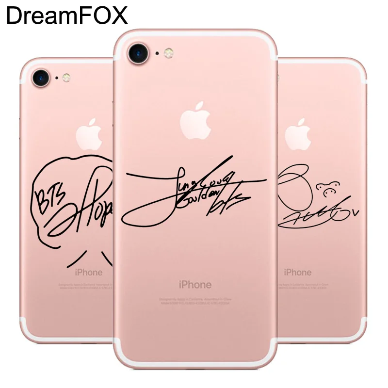 Goedkoop DREAMFOX L506 Bts Handtekening Zachte TPU Silicone Case Cover Voor Apple iPhone XR XS Max 8X7 6 6 s Plus 5 5 s SE 5C 4 4 s