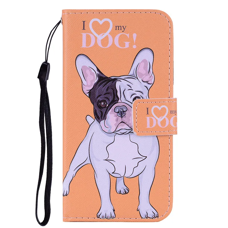 Милый мультяшный кошелек с кошкой для huawei P20 Lite P30 P smart Plus Honor 10 Lite Nova 4E 3i чехол для huawei mate 20 X Honor 7A 7S - Цвет: Love Dog
