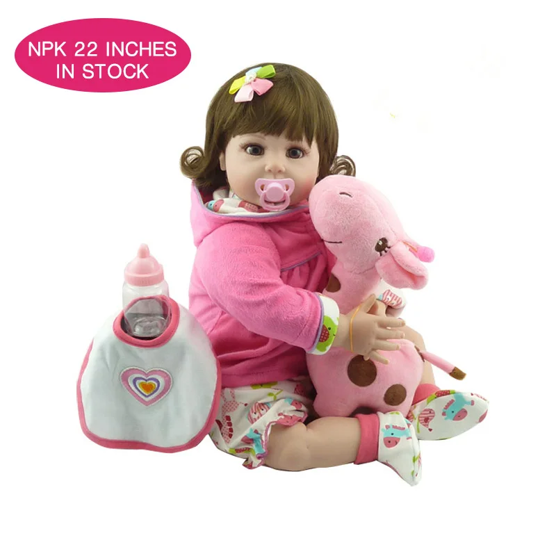 

NPKDOLL 55 cm boneca newborn lifelike baby reborn menina realistic reborn silicone dolls for girls boneca baby reborn toys