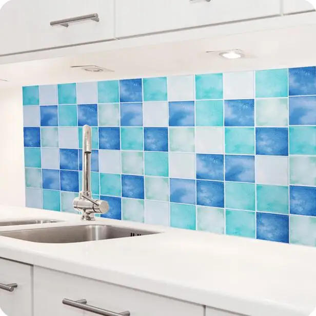 Mozaïek Waterdichte PVC Muursticker Badkamer Tegel Stickers 1 M ... Mozaïek Waterdichte PVC Muursticker Badkamer Tegel Stickers 1 M ...