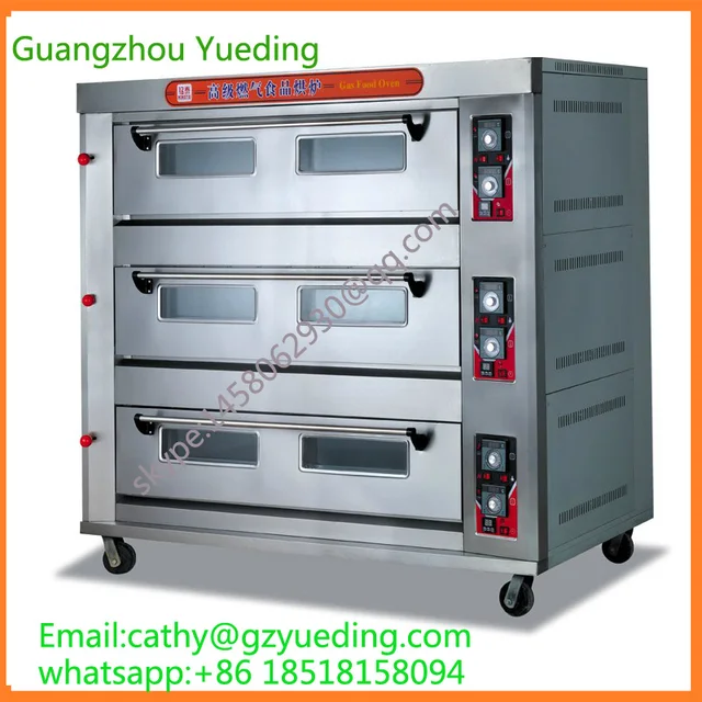 Best Price Commercial Stainless Steel 3 Layer 9 Trays Comercial Baking Deck Gas Oven
