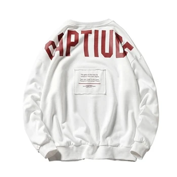 

3D Basic Hoodie japense Streetwear Hoodie Hip Hop Solid White Black Crewneck Sweatshirt Men Sweatshirts Pulover O-Neck Letter