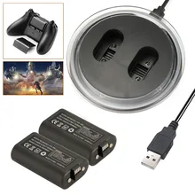 2800 mAh 2-Pack аккумуляторная батарея+ Двухпортовая зарядная док-станция для xbox ONE контроллер комплект для зарядки с usb-кабелем