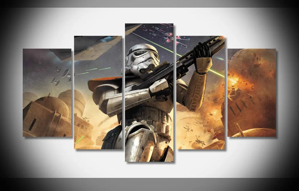 

6719 digital art star wars battlefront video games stormtrooper Poster Framed Gallery wrap art print home wall decor wall HD