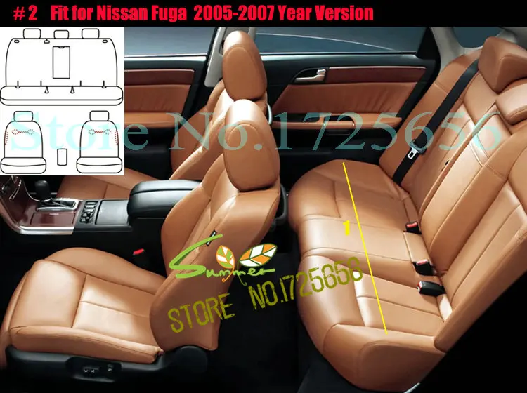 AutoDecorun custom fit Искусственная кожа сиденья для Nissan Fuga аксессуары Чехлы для подушки для автомобилей опоры сидений выполните